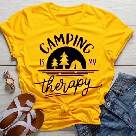 Camping Therapy Soft Graphic Tee Shirt Super-Soft 100% Cotton Bella Canvas Tee Handmade With Care Fast Shipping Explore Camping Outdoors Tshirt Graphictees Comfy Funnytshirt Sarcastictshirt Redbubble Funny Sarcastic Cute Birthday Short-Sleeve Soft Graphic Tank Hoodie Workout V-Neck Raglan Birthday Gift Present Mom Daughter Graphic Beach Summer Vacation Holiday Pretty Workout Date Girlfriend Sister Bachelorette Family Camping Trip Shirts, Camping Svg, Trip Shirts, Camper Camping, Family Camping Trip, Curvy Style, Women Aesthetic, T Shirt Design Ideas, Bella Canvas Tees