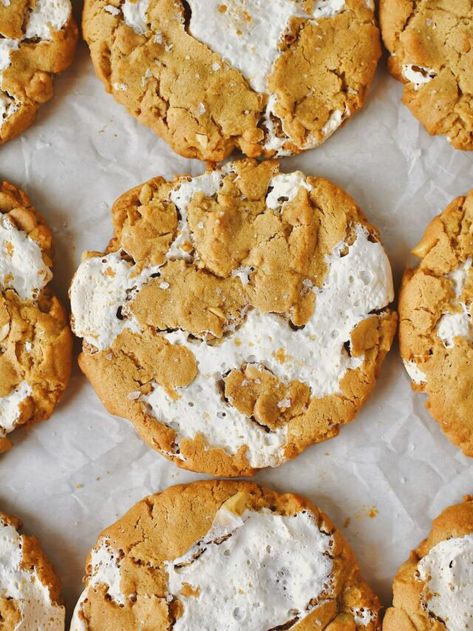 Fluffernutter Cookies, Magnolia Recipes, Baking Competition, Joanna Gaines Recipes, Magnolia Kitchen, Cookies Stuffed, Cookie Cake Pie, Peanut Butter Marshmallow, Cold Appetizers