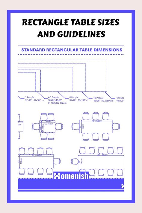When it comes to choosing a table for your home or office, size is an important factor to consider. With a variety of standard rectangle table sizes available, it’s important to choose the right one for your space and needs. Table Sizes And Seating Cm, Narrow Dining Tables, Table For 12, Loft Inspiration, Dining Table Height, Dining Table Sizes, Tea Party Decorations, Vintage Tea Party, Rectangle Dining Table