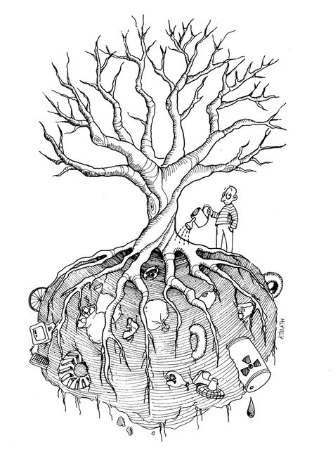 SOIL POLLUTION Nature Pollution Drawing, Land Pollution Drawing, Pollution Sketch, Save Soil Drawing, Pollution Drawing Ideas, Soil Pollution Drawing, Environmental Pollution Drawing, Pollution Control Drawing, Earth Pollution Drawing