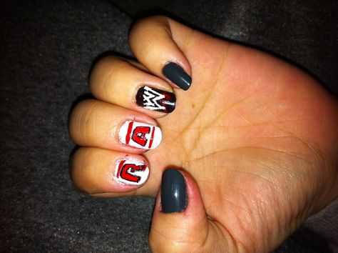 WWE RAW Wwe Nails Designs, Wwe Nails, Belle Nails, Wwe Diva, Liv Morgan, Racun Shopee, Nail Pictures, Inspired Nails, Pro Wrestler