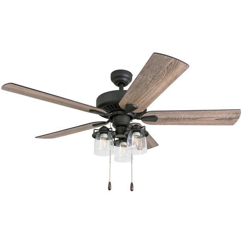 Free 2-day shipping. Buy Prominence Home 50585-35 Briarcrest Farmhouse 52-Inch Aged Bronze Indoor Ceiling Fan with 5 Barnwood/Tumbleweed Blades at Walmart.com Rustic Ceiling Fan, Farmhouse Ceiling Fan, Indoor Ceiling Fan, House Fan, Aged Bronze, Bronze Lighting, Flush Mount Ceiling Fan, Fan Accessories, Fan With Light