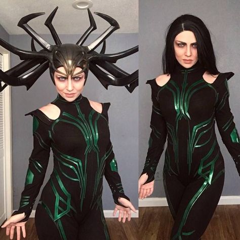 Okay a LOT of you asked if I do the horns for Hela too from Thor: Ragnarok. Yes, I do both! Which do you prefer? Horns? Hair? Both? (captainkayceecosplay on Instagram) - Album on Imgur Hela Cosplay, Marvel Hela, Thor Ragnarok, Marvel Cosplay, Fantasias Halloween, Cosplay Characters, Best Cosplay, Diy Costumes, Thor