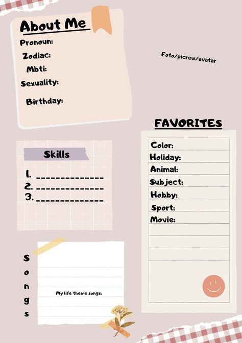 Introduce Yourself Template Aesthetic, Cute All About Me Template, Info About Me Template Aesthetic, Getting To Know Me Template, Cute Get To Know Me Template, All About Me Instagram Template, All About Me Artist Template, All About Me Template Tiktok, All About Me Slideshow Ideas