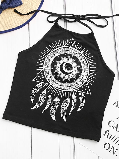 Stile Hippie Chic, Boho Crop Tops, Estilo Hippie, Womens Cami, Womens Tops Summer, Halter Crop Top, Casual Tank Tops, Outfits Summer, Summer Tops