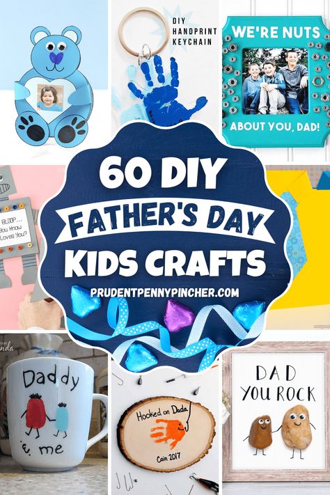 Show your appreciation for your dad with these Father’s Day Crafts for kids. From DIY Father’s day cards to Father’s gifts, there are plenty of easy Father’s Day craft ideas to choose from. You will find paper crafts, handprint crafts, keepsakes & much more to choose from. Whether you are looking for preschool crafts or toddler crafts, there are crafts for kids of all ages to make at school. These handmade gifts would make great June crafts for summer and a perfect gift for your grandfather too Fathers Day Gifts Ideas From Kids School, Fathers Day Crafts For Toddlers, Thumbprint Crafts, June Crafts, Kids Fathers Day Crafts, Easy Fathers Day Craft, Diy Father's Day Crafts, Diy Easter Gifts, Kids Clay