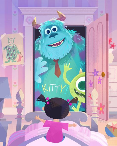 Joey Chou, Disney Mignon, Disney Fanart, Disney Monsters, Images Disney, Disney Posters, Pinturas Disney, Cute Disney Wallpaper, Monsters Inc