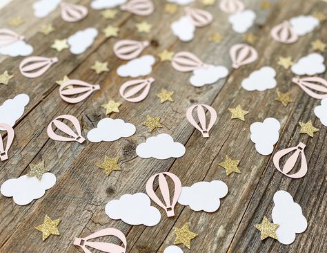 Excited to share the latest addition to my #etsy shop: Hot Air Balloon Baby Shower Decor Table Scatter Party Decorations Hot Air Balloon Shower, Confetti Party Decorations, Cute Clouds, Hot Air Balloon Decorations, Confetti Party, Baby Shower Fun, Confetti Balloons, Glitter Cards