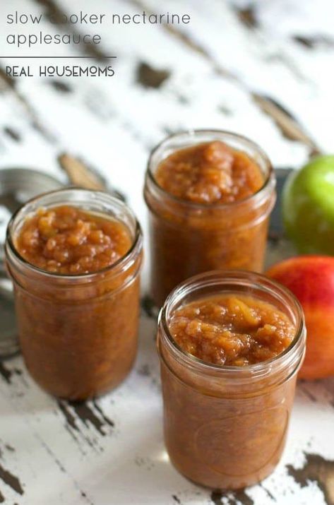 Slow Cooker Nectarine Applesauce Nectarine Canning Recipes, Nectarine Recipes Healthy, Applesauce Recipes, Nectarine Jam, Nectarine Recipes, Magical Slow Cooker, The Magical Slow Cooker, Canning Ideas, Slow Cooker Breakfast