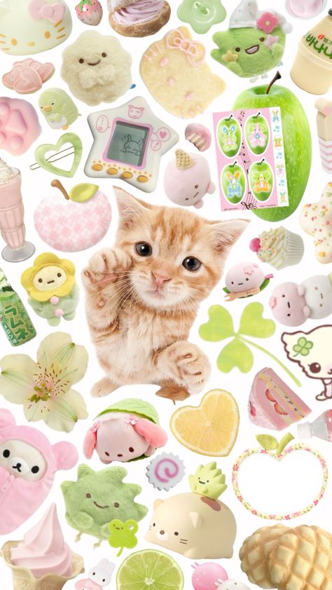 (｡•̀ᴗ-) #pink #green #pinkandgreen #wallpaperaesthetic #wallpaper #cute #cat #aesthetic #nature Cute Cat Aesthetic, Wallpaper Iphone Pink, Pink And Green Wallpaper, Cute Iphone Wallpaper Tumblr, Iphone Pink, Wallpaper Cute, Scrapbook Stickers Printable, Aesthetic Nature, Iphone Wallpaper Themes