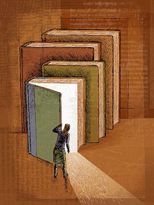 Untitled by Darryl Brown from Sojourners Magazine Book Week, World Of Books, Morning Greetings, Book Lights, Book Nooks, I Love Books, Art Journals, A Drawing, Love Book