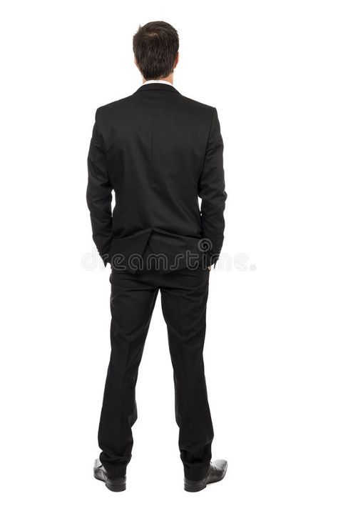 Full body portrait of young businessman, back view. With hands in pocket isolate , #spon, #young, #businessman, #portrait, #Full, #body #ad Man Back View Reference, Full Body Back View Reference, Man Back View Drawing, Man Standing Back View, Man Full Body Pose, Pose Reference Back View, Bbg Poses, Back View Drawing Reference, Hands In Pockets Pose