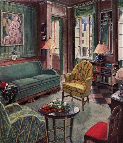 1920 Home Decor Interior Design, 1920s House Interior, 1920s House Interior Design, Art Deco Living Room 1920s, Art Deco Living Room Furniture, 1920s Living Room, 1920 Home Decor, Living Room Art Deco, 1920s Home Decor