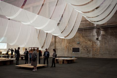 Eth Zurich, Installation Architecture, Fashion Exhibition, Curtain Installation, Wedding Ceiling, Curtain Store, Museum Exhibition Design, Joinery Details, Meditation Center