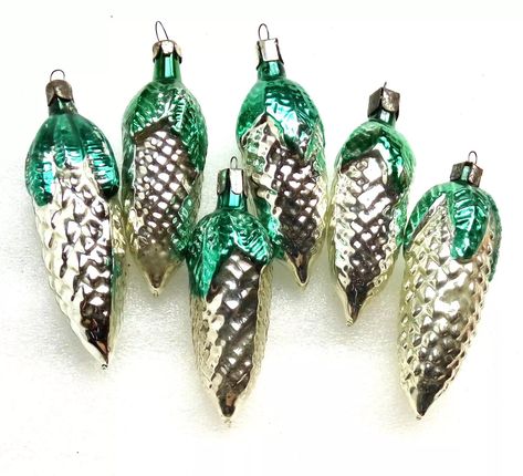 6 Vintage USSR Glass Russian Christmas Fir-tree Ornament Decoration Old Pinecone | eBay Russian Christmas Decorations, Russian Christmas, Fir Tree, Tree Ideas, Christmas Collection, Tree Ornament, Xmas Tree, Pine Cones, Tree Ornaments