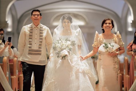 Dream Filipiniana Wedding | Philippines Wedding Blog Parents Gown For Wedding, Filipiniana Mother Of The Bride, Ninang Dress For Wedding Philippines, Modern Filipiniana Wedding Gown, Filipiniana Wedding Theme Reception, Wedding Filipiniana, Palawan Wedding, Filipiniana Wedding Gown, Filipiniana Themed Wedding