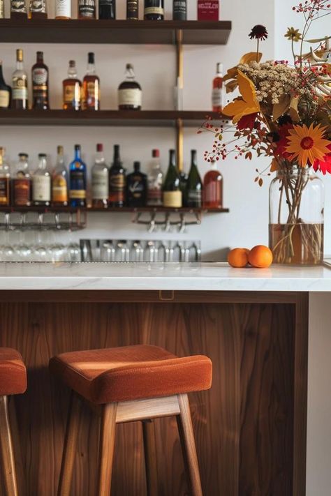 Chic Basement Corner Bar Ideas for Your Home Basement Corner Bar Ideas, Wet Bar With Seating, Basement Corner Bar, Corner Bar Ideas, Chic Basement, Bar With Seating, Bar Storage Cabinet, Outdoor Christmas Party, Corner Bar Cabinet