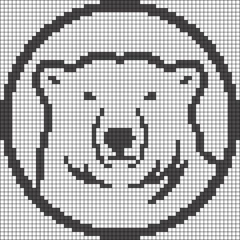 Pixel Art Bear, Polar Bear Pixel Art, Bear Pixel Art, Bear Knitting Chart, Bear Cross Stitch Pattern, Polar Bear Knitting Chart, Black Bear Cross Stitch Pattern, Knitting Charts Animal Dog, Polar Bear Cross Stitch Pattern