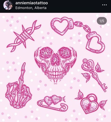 Girly Goth, Pink Goth, Dremel Tool, Skull Tattoos, Dremel, Tattoos And Piercings, Drawing Inspiration, Skull Tattoo, Tatting