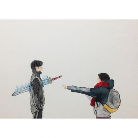 K Drama Painting Ideas, Goblin Cartoon Art, Kdrama Painting Ideas, Goblin Painting, Kdrama Sketches, Goblin Cartoon, Kdrama Sketch, Art Kdrama, Goblin Korean Drama