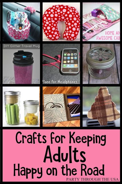 Crafts for Keeping Adults Happy on the Road Crafts To Do In The Car Road Trips, Road Trip Sewing Projects, Crafts To Do In The Car For Adults, Crafts To Do While Traveling, Road Trip Care Package For Adults, Travel Crafts For Adults, Road Trip Goodie Bags For Adults, Road Trip Adults, Road Trip Hacks Adults