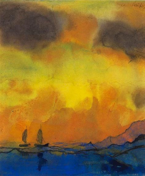 Emil Nolde, German Expressionism, Tumblr Art, Landscape Illustration, Water Painting, Museum Of Fine Arts, Art Auction, Art Movement, Modern Painting