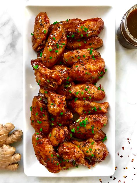 Crispy Oven-Baked Teriyaki Wings – What's Cooking with Kelli Oven Baked Teriyaki Chicken Wings, Teriyaki Chicken Wings In The Oven, Baked Teriyaki Chicken Wings, Wings Recipe Oven, Teriyaki Chicken Wings Recipe, Oven Roasted Chicken Wings, Baked Wings Oven, Oven Chicken Wings, Teriyaki Wings