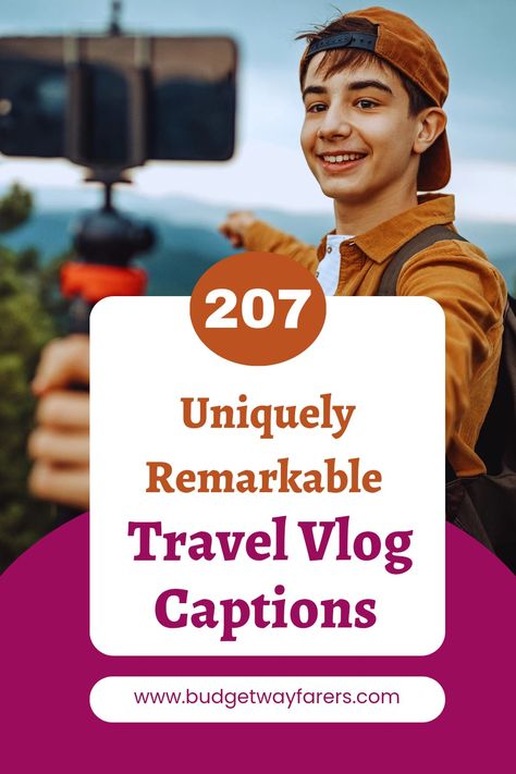 207 Uniquely Remarkable Travel Vlog Captions Travel Captions, Baby Friends, Caption For Yourself, Travel Music, Unique Travel, Pumpkin Spice Season, Instagram Travel, Weekend Breaks, Travel Vlog