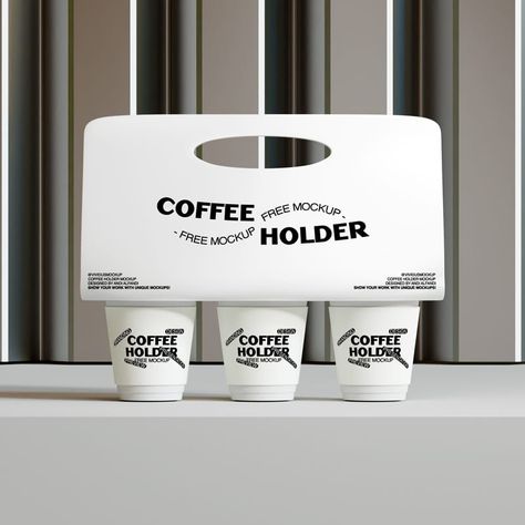 Free Coffee Holder Mockup Template PSD Coffee Bag Mockup, Cup Holder Template, Cafe Mockup, Branding Mockups Free, Coffee Mockup, Computer Mockup, Creative Fabric, Show Your Work, Coffee Holder