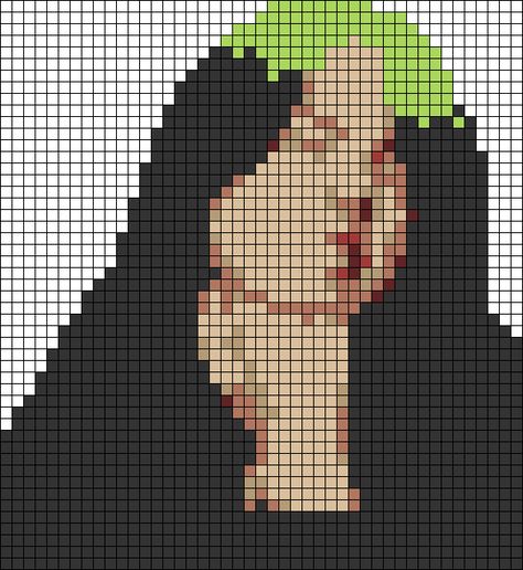 Alpha pattern #113554 | BraceletBook Billie Eilish Crochet Pattern, Billie Eilish Tapestry Crochet, Pixel Art Celebrities, Billie Eilish Cross Stitch, Billie Eilish Alpha Pattern, Paramore Alpha Pattern, Gorillaz Alpha Pattern, Alpha Patterns Album Cover, Crochet Grid Patterns