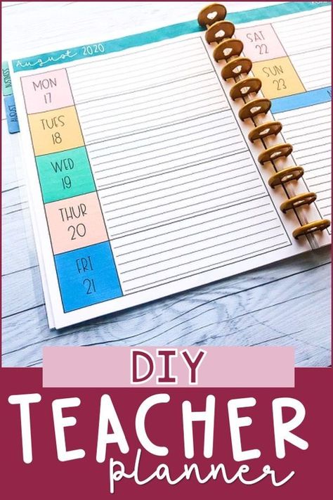 Happy Planner Teacher Printables, Teacher Bujo Spreads, Preschool Teacher Planner, Diy Teacher Planner, Teacher Bujo, Diy Happy Planner, Teacher Happy Planner, Teacher Planner Ideas, Teachers Planner