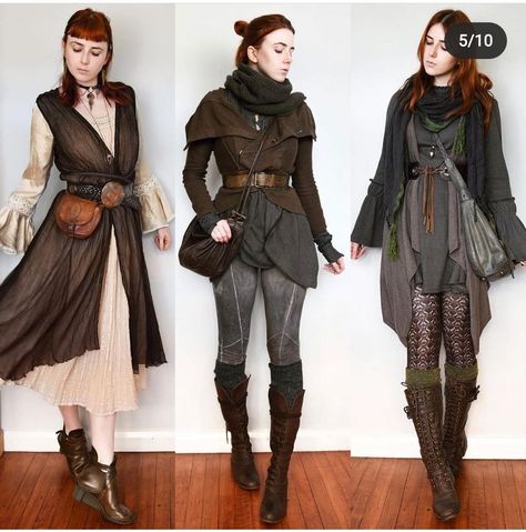 Elf Hunter Outfit, Mage Costume Female, Fantasy Outfits Medieval, Shadow And Bone Oc Outfit, Ren Faire Rogue Costume, Ren Faire Ranger Costume, Ren Faire Adventurer, Vikingcore Fashion, Fantasy Outfits Everyday