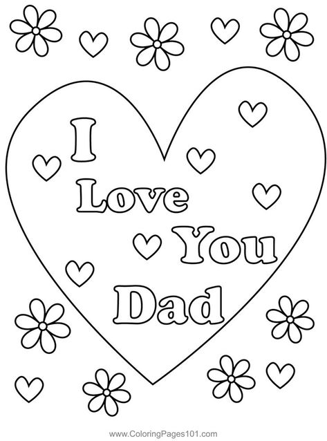 I Love You Dad Coloring Pages, Dad Coloring Page Free Printable, Father’s Day Coloring Page, Fathers Day Coloring Pages Printables, I Love You Dad, Dan Očeva, Papa Tag, Turkey Coloring, Minion Coloring Pages