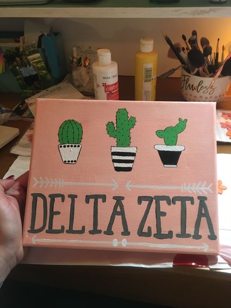 Delta Zeta Canvas, College Canvas, Delta Zeta, Big Little, Sorority, Canvas