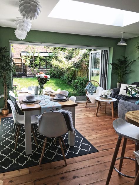 Bringing the Outside In - Melanie Jade Design Doors Garden, House View, Jade Design, Open Plan Living Room, Kitchen Dining Living, Green Room, Room Walls, Garden Room, Interior Design Living Room