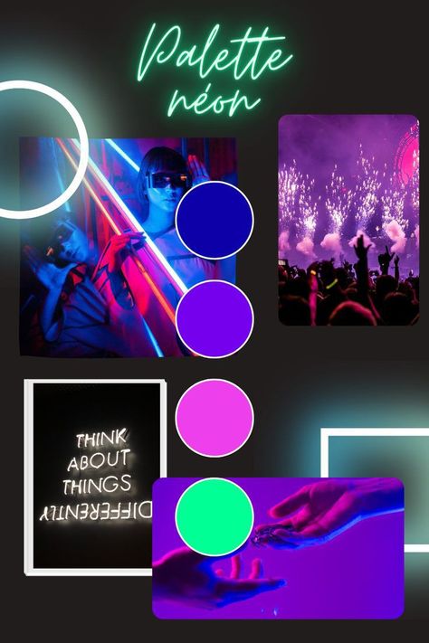 Disco Color Scheme, Night Club Color Palette, Rave Color Palette, Rock And Roll Color Palette, Gaming Color Palette, Disco Color Palette, Neon Palette, Neon Color Palette, Neon Carnival