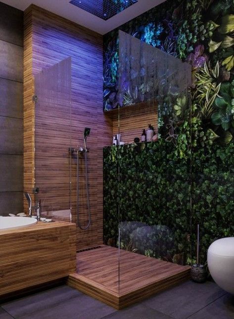 Boho Jungle Bathroom, Exotic Bathroom Ideas, Rain Forest Bathroom Ideas, Modern Tropical Bathroom, Earthy Bathrooms, Zara Bedroom, Exotic Bathrooms, Rainforest Bathroom, Tropical Bathroom Design