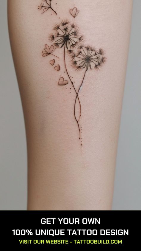 Dandelion Tattoo Ideas, Women Tattoo Placement, Dandelion Tattoos, Dandelion Tattoo Design, Different Styles Of Tattoos, Dandelion Tattoo, Tattoo Wrist, Mommy Tattoos, Tasteful Tattoos