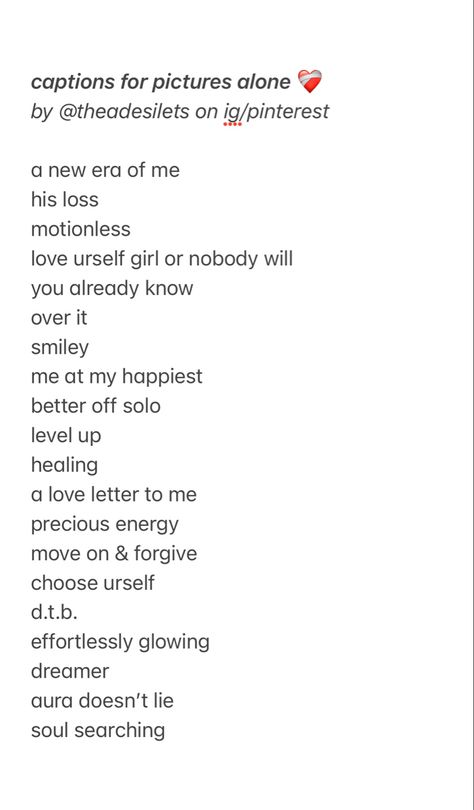 Instagram Captions About Healing, Self Ig Captions, Good Vsco Captions, Heal Captions Instagram, Health Captions Instagram, Your Loss Captions For Instagram, Instagram Captions New Beginnings, Slef Picture Captions, Ig Post Captions Self