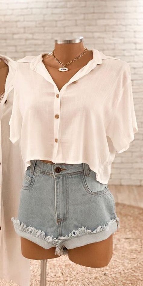 Elegante Casual, Cute Simple Outfits, Cute Summer Outfits, Summer Fashion Outfits, Outfits Fashion, Fashion Summer, Outfits Casuales, Cute Casual Outfits, Simple Outfits