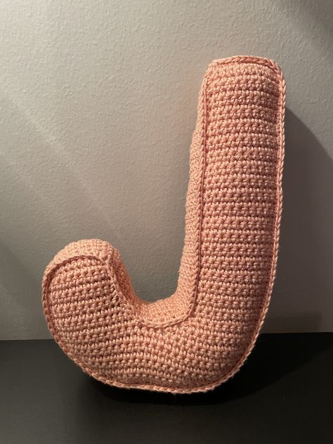 Crochet Letter Pillow "J" Crochet Alphabet Letters, J Letter, Letter Pillow, Crochet Alphabet, Crochet Letters, Letter Pillows, Personalized Pillow, Crochet Pillow, Crochet Lovers