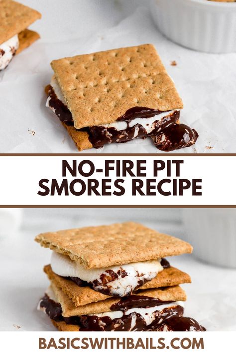 4 MINUTE SMORES RECIPE! These Air Fryer S’mores are SO easy to make and are the perfect sweet treat made with gooey marshmallows, graham cracker squares, and delicious melty chocolate. Get the full recipe at basicswithbails.com. Ingredients: -Graham Crackers -Marshmallows -Chocolate Squares Summer Desserts | Summer Recipes | Easy Dinner Ideas | BBQ Side Dishes | Camping Ideas | Party Food | Outdoor Dinner Parties | Birthday Party Ideas | Easy Desserts | No Cook Smores, Side Dishes Camping, Party Food Outdoor, Dinner Ideas Bbq, Smores Recipe, Smores Bar Recipe, Roasted Marshmallow, Food Outdoor, Desserts Summer