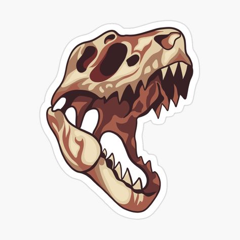 Get my art printed on awesome products. Support me at Redbubble #RBandME: https://www.redbubble.com/i/sticker/Dinosaur-skull-by-Holailustra/112166965.EJUG5?asc=u Laptop Stickers Ideas, Dino Stickers, Stickers Dinosaur, Dinosaur Skull, Dinosaur Stickers, Skull Sticker, Classy Tattoos, Sticker Template, Art Case