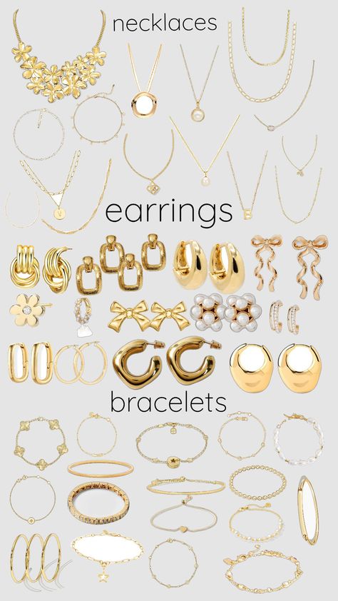 Where To Get Cheap Jewelry, Basic Jewelry Essentials, Jewllery Post, Where To Get Jewelry, Places To Buy Jewelry, Clean Girl Jewelry, Jewelry Must Haves, Jewellery Essentials, Girly Christmas Gifts