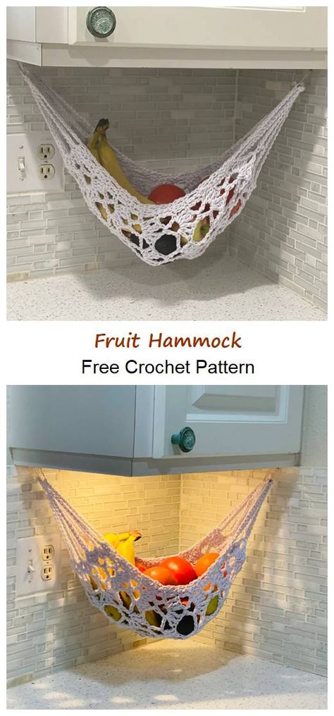 You can download Fruit Hammock Free Crochet Pattern for free Crochet Kitchen Hammock, Crochet Fruit Hanging Basket, Crochet Fruit Holder Free Pattern, Crochet Veggie Holder, Crochet Fruit Bag Pattern, Fruit Holder Crochet, Fruit Hammock Pattern, Fruit Hanger Crochet, Produce Hammock