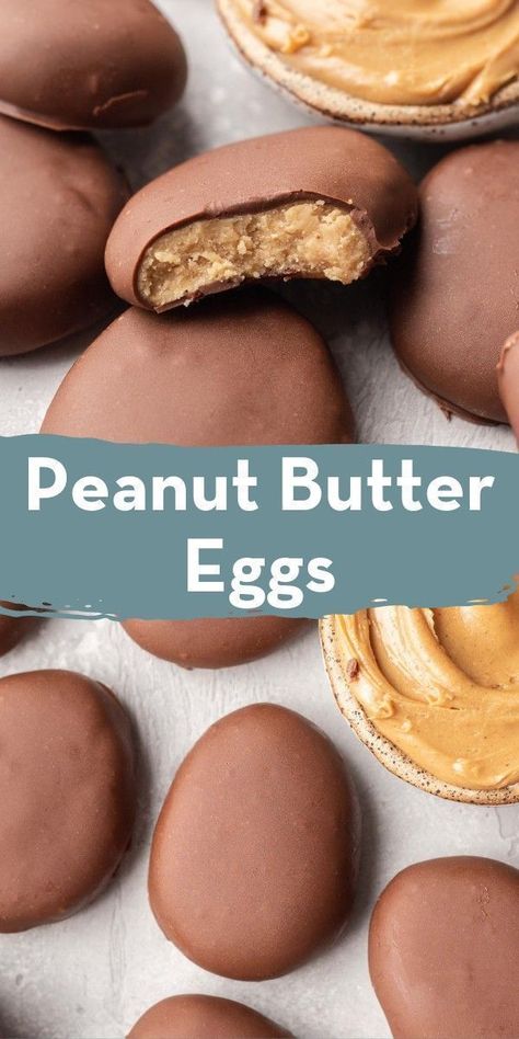 Do you like Reese's peanut butter eggs? If you do, why wait for them to be stocked at your local grocery store when you can make them in your kitchen with this recipe from Live Well Bake Often? This sweet and salty peanut butter filling is coated in creamy milk chocolate to make the ultimate Easter treat! Give these Reese's copycat peanut butter eggs a try! Homemade Peanut Butter Eggs, Peanut Butter Eggs Recipe, Reese Peanut Butter Eggs, Live Well Bake Often, Peanut Butter Easter Eggs, Sugary Treats, Chocolate Peanut Butter Recipes, Peanut Butter Balls Recipe, Candy Cups