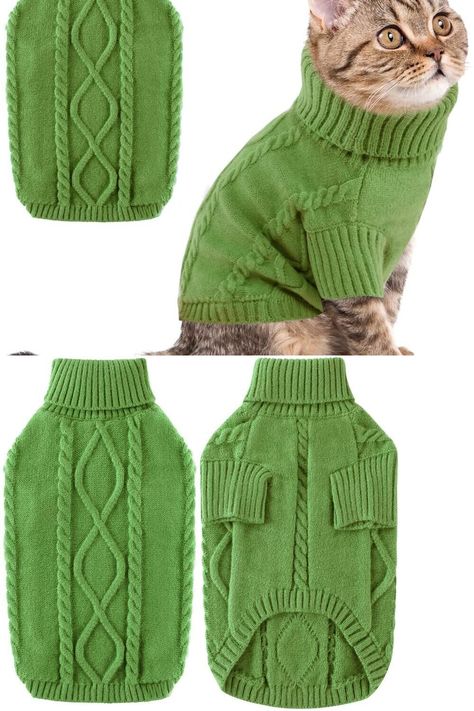 Crochet Sweaters For Cats, Cat Sweaters For Cats Free Pattern, Cat Sweater, Crochet Jumper For Cat, Sweaters For Cats, Knit Sweater For Cat, Cat Winter Clothes, Kitten Clothes, Winter Puppy