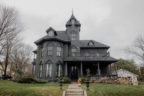 Tour a 152-Year-Old Gothic Revival Victorian House | Apartment Therapy Goth Victorian House, Gothic Victorian House Plans, Gothic Revival House Plans, Gothic Revival Cottage, Victorian Gothic House, Gothic Victorian House, Gothic Homes, Gothic Revival House, Traditional Bedrooms