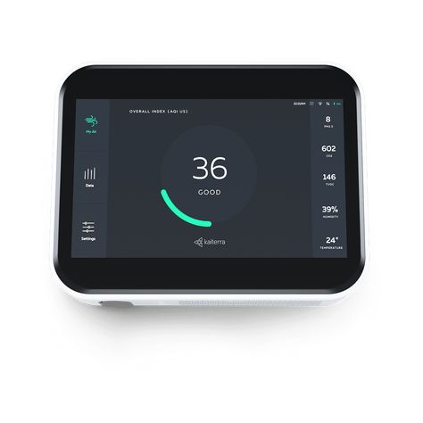 Sensedge | Premium Indoor Air Quality Monitor with Display | Kaiterra Air Quality Monitor, Improve Indoor Air Quality, Commercial Buildings, Mobile Ui, Indoor Air Quality, Cloud Storage, Indoor Air, Data Storage, Air Quality