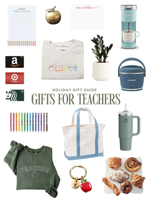 The Best Gifts for Teachers Approved by Teachers Gifts For Co Teachers, Unique Christmas Teacher Gifts, Holiday Gifts For Teachers, Best Gifts For Teachers, Teacher Gift Guide, Spa Gift Card, Teacher Holiday Gifts, Target Gift Cards, Starbucks Gift Card